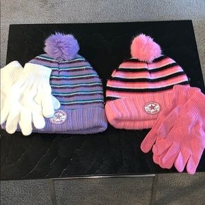 Converse hat set with matching gloves